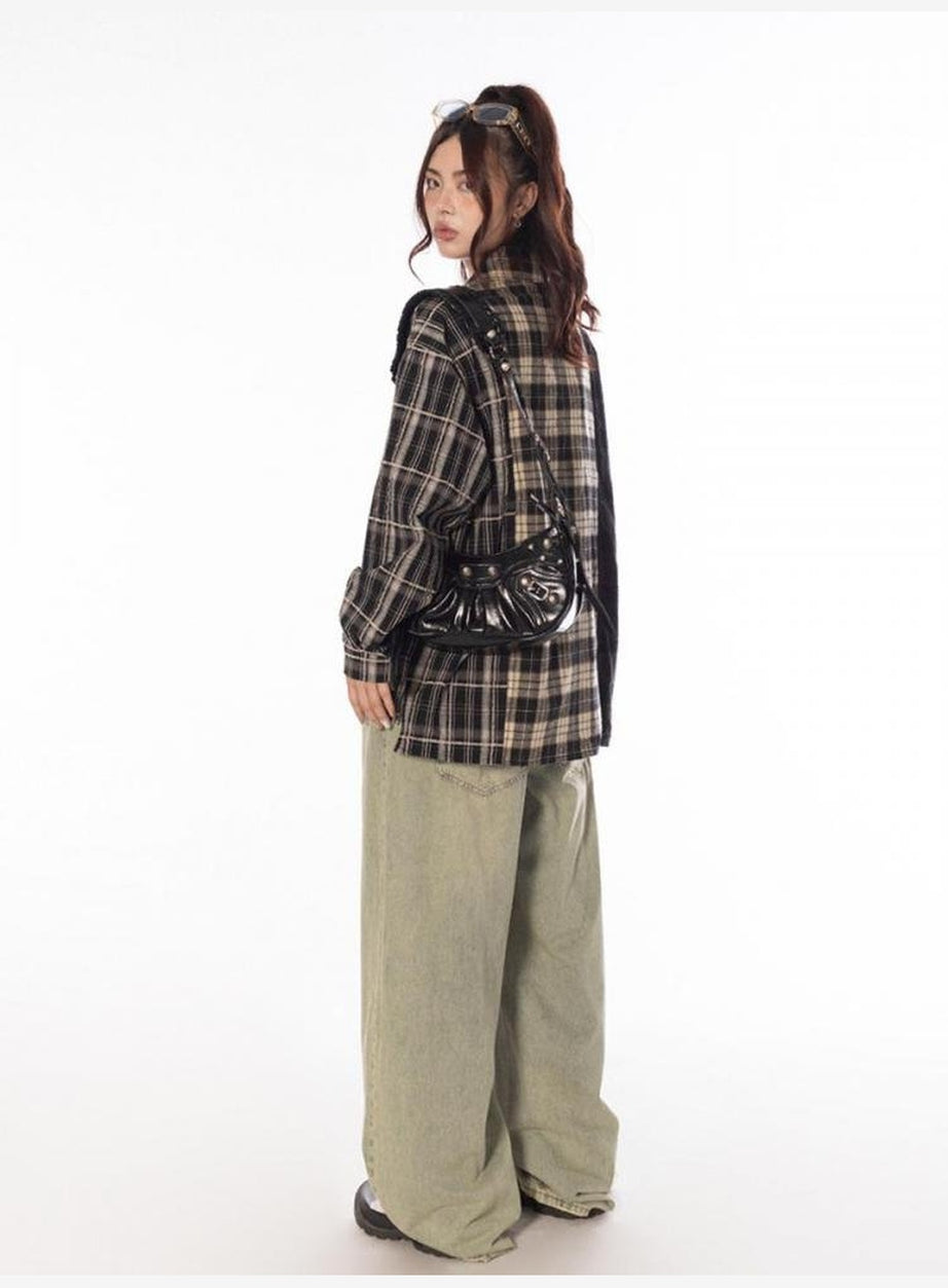 Y2k 90s Grunge Plaid Shirt