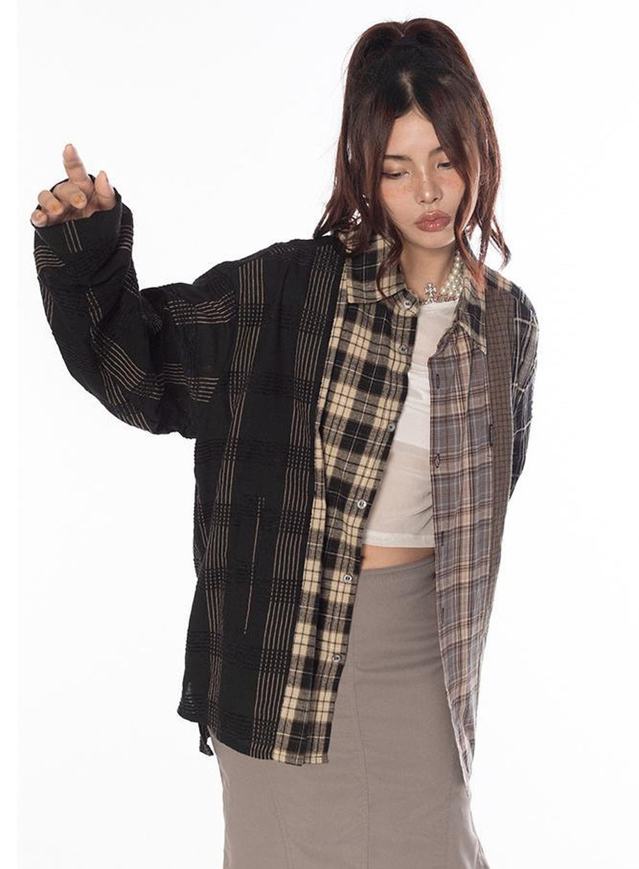Y2k 90s Grunge Plaid Shirt