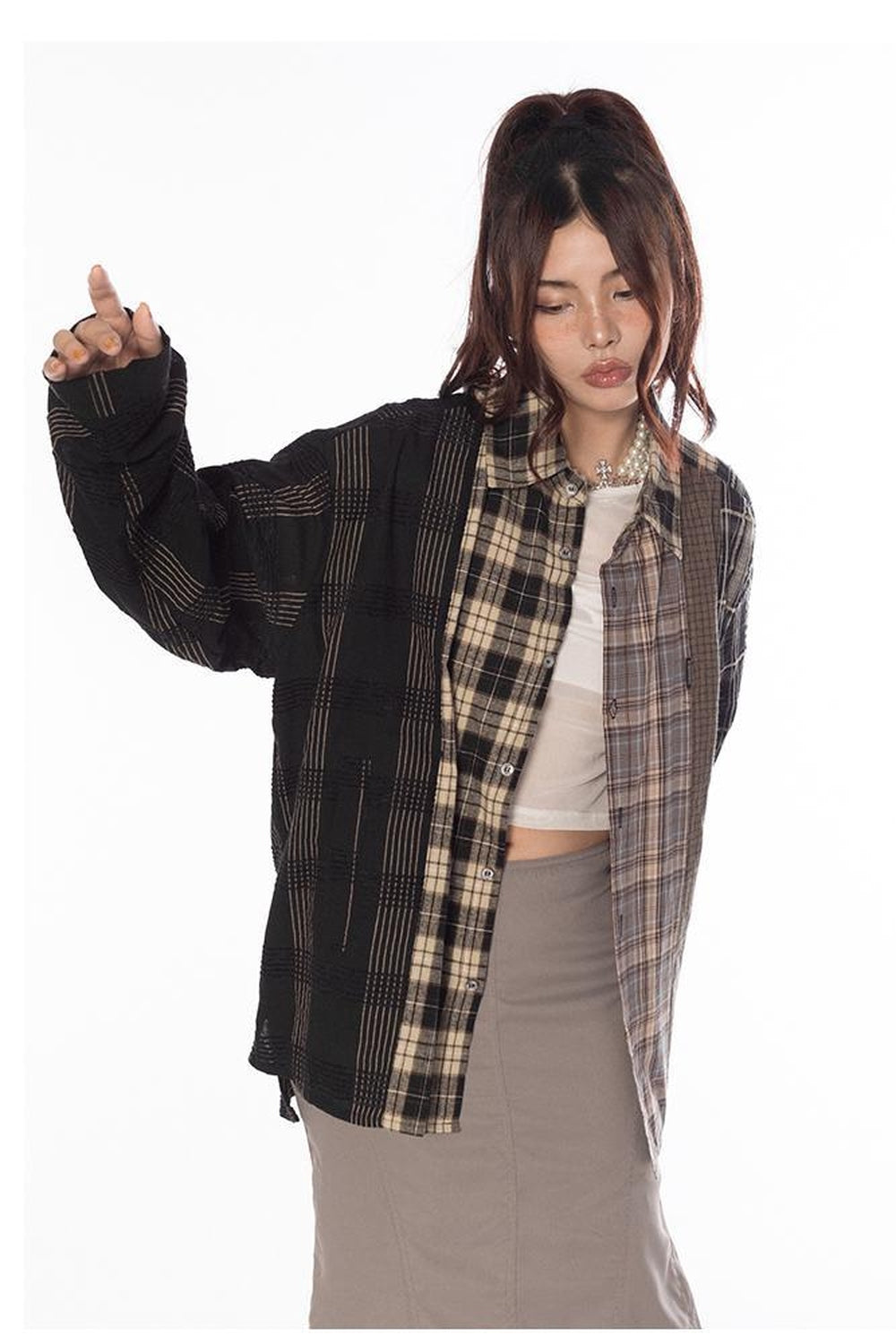 Y2k 90s Grunge Plaid Shirt