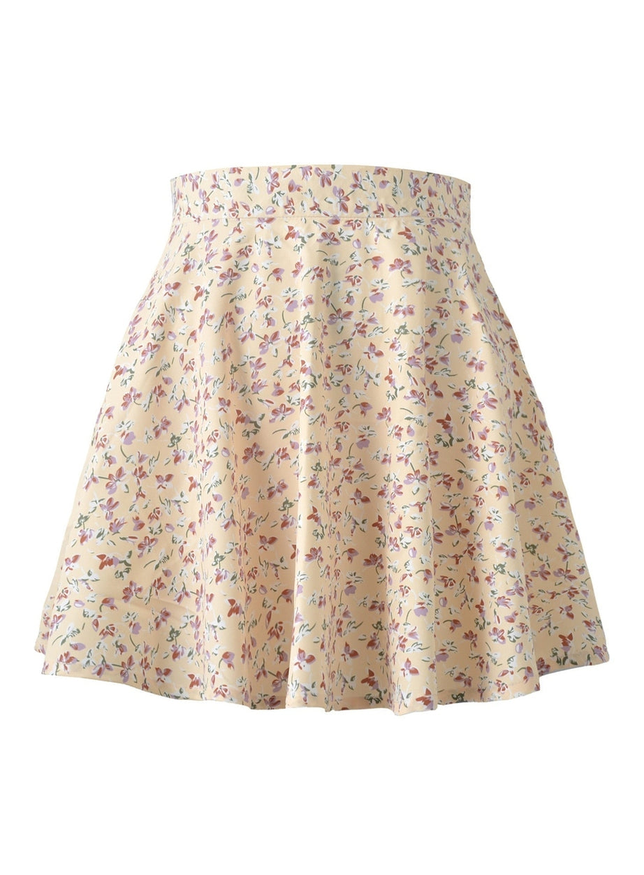 Y2k 90s Summer Floral Print Skirt