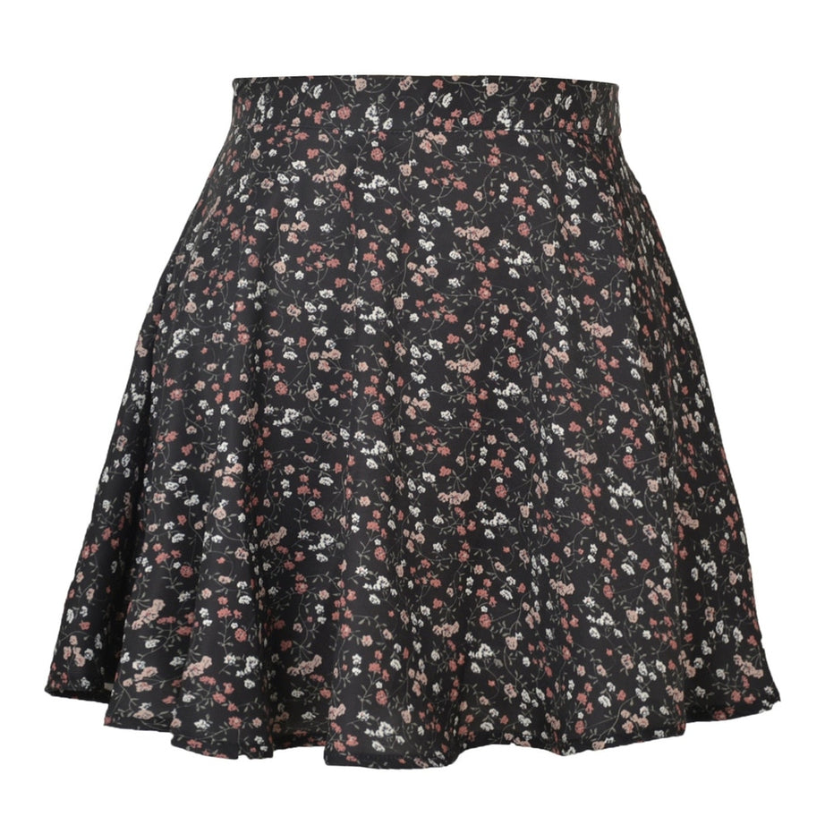 Y2k 90s Summer Floral Print Skirt