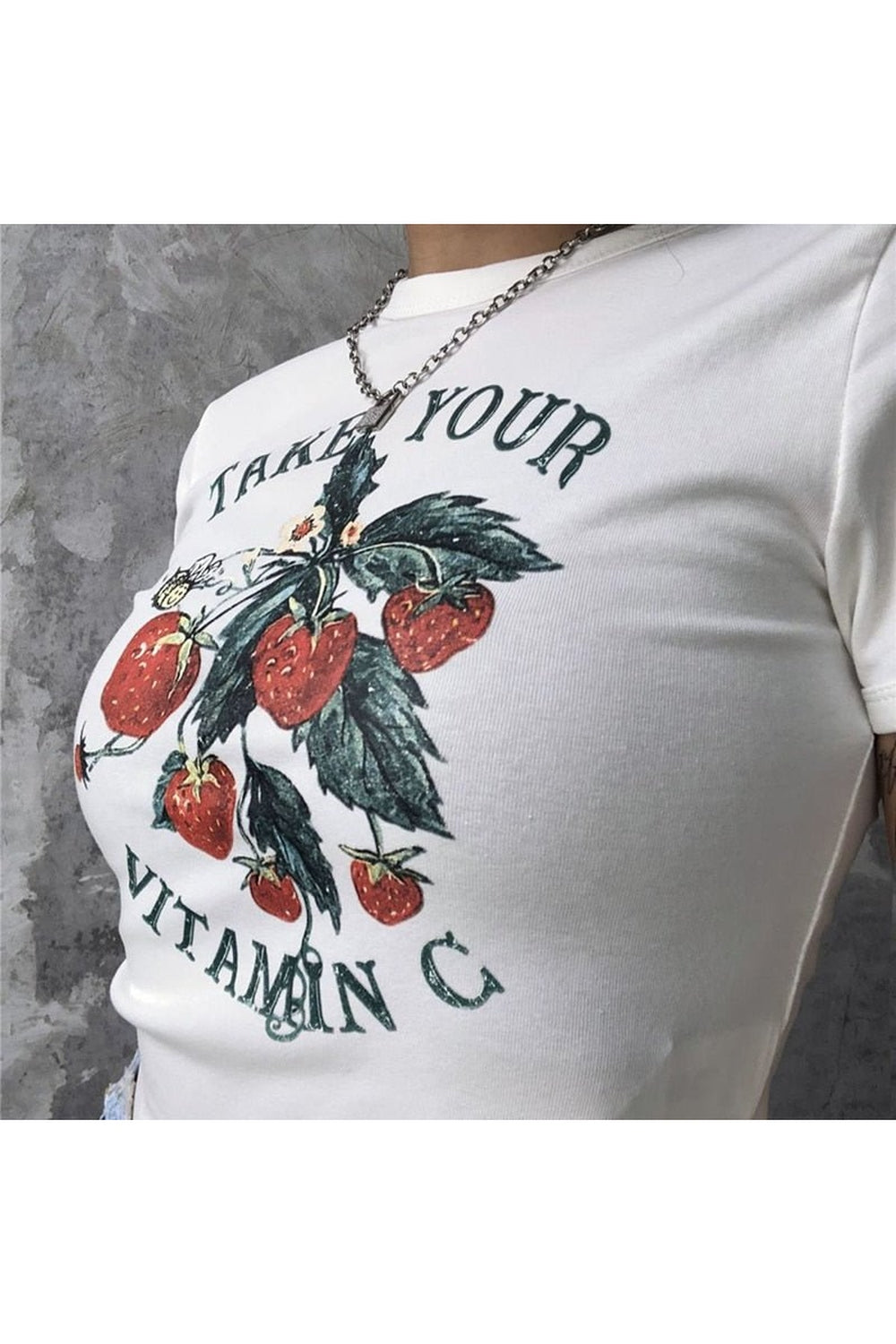 Y2k 90s Vintage Strawberry Crop Top