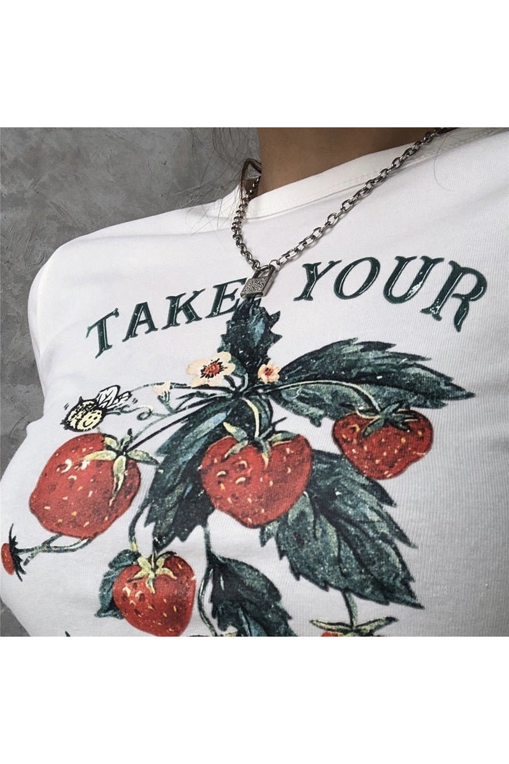 Y2k 90s Vintage Strawberry Crop Top