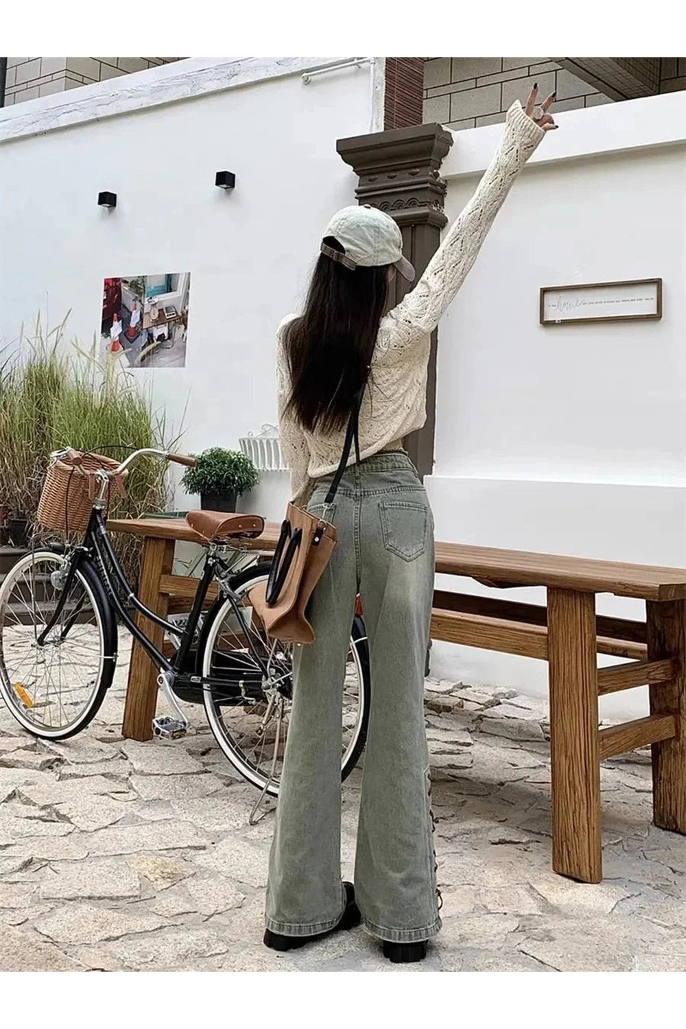 Y2k 90s Wide Leg Green Jeans