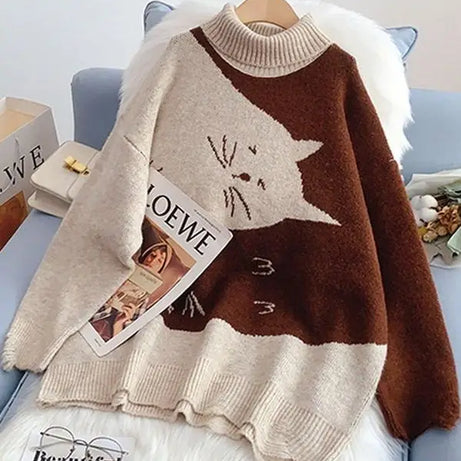 Sleepy Kittens Oversized Sweater