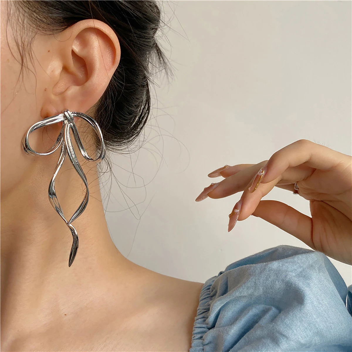 Abstract Flow Ribbon Earrings