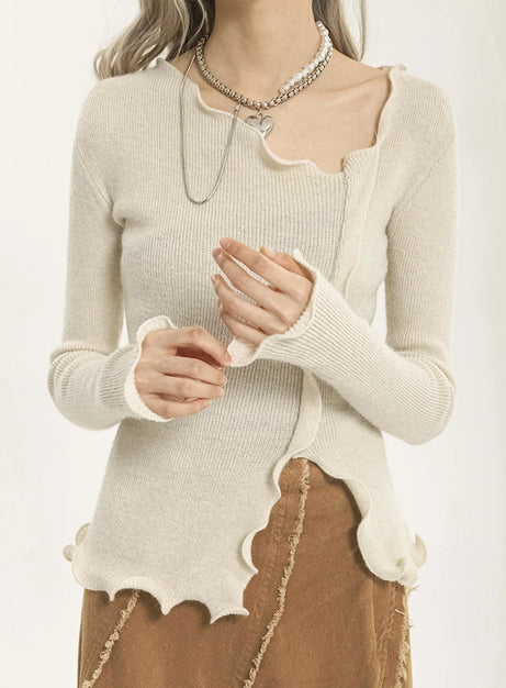 Soft Wave Ruffle Cardigan