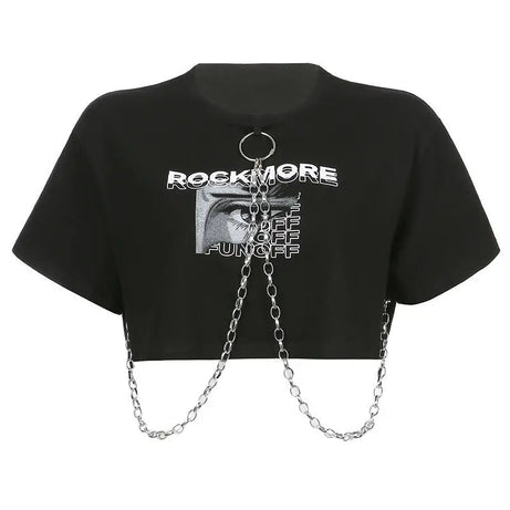 Grunge Link Statement Crop Top