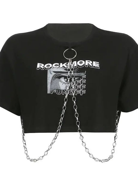 Grunge Link Statement-Crop-Top