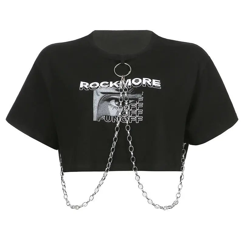 Grunge Link Statement Crop Top