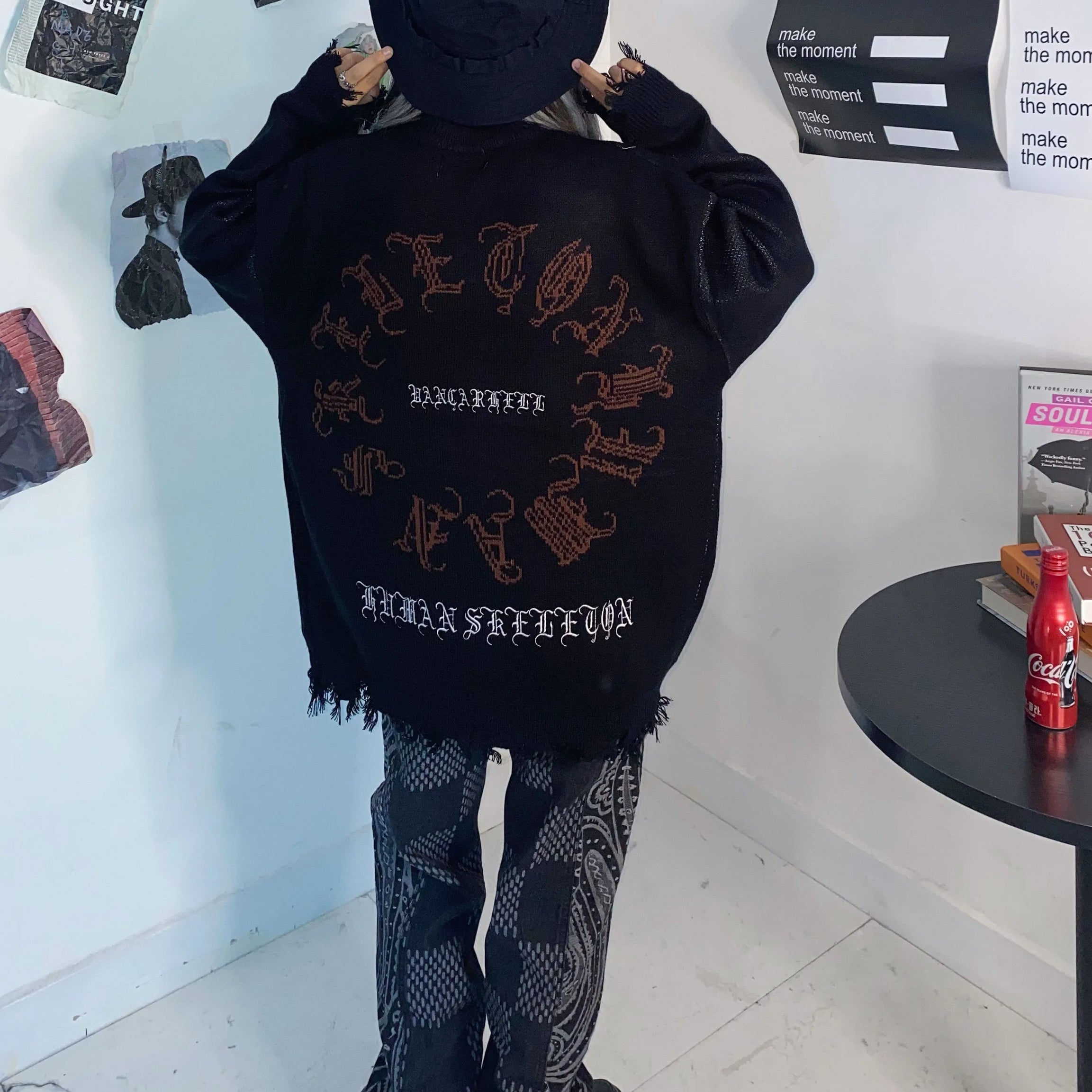 Dark Spine Gothic Knit Sweater