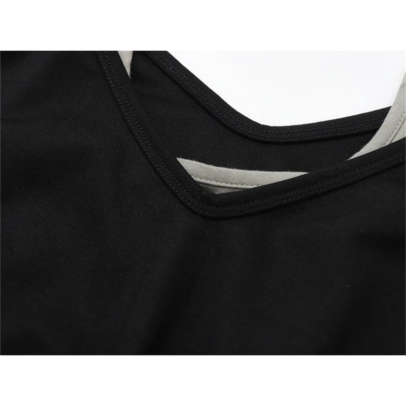 Layered Strap Crop Sweatshirt