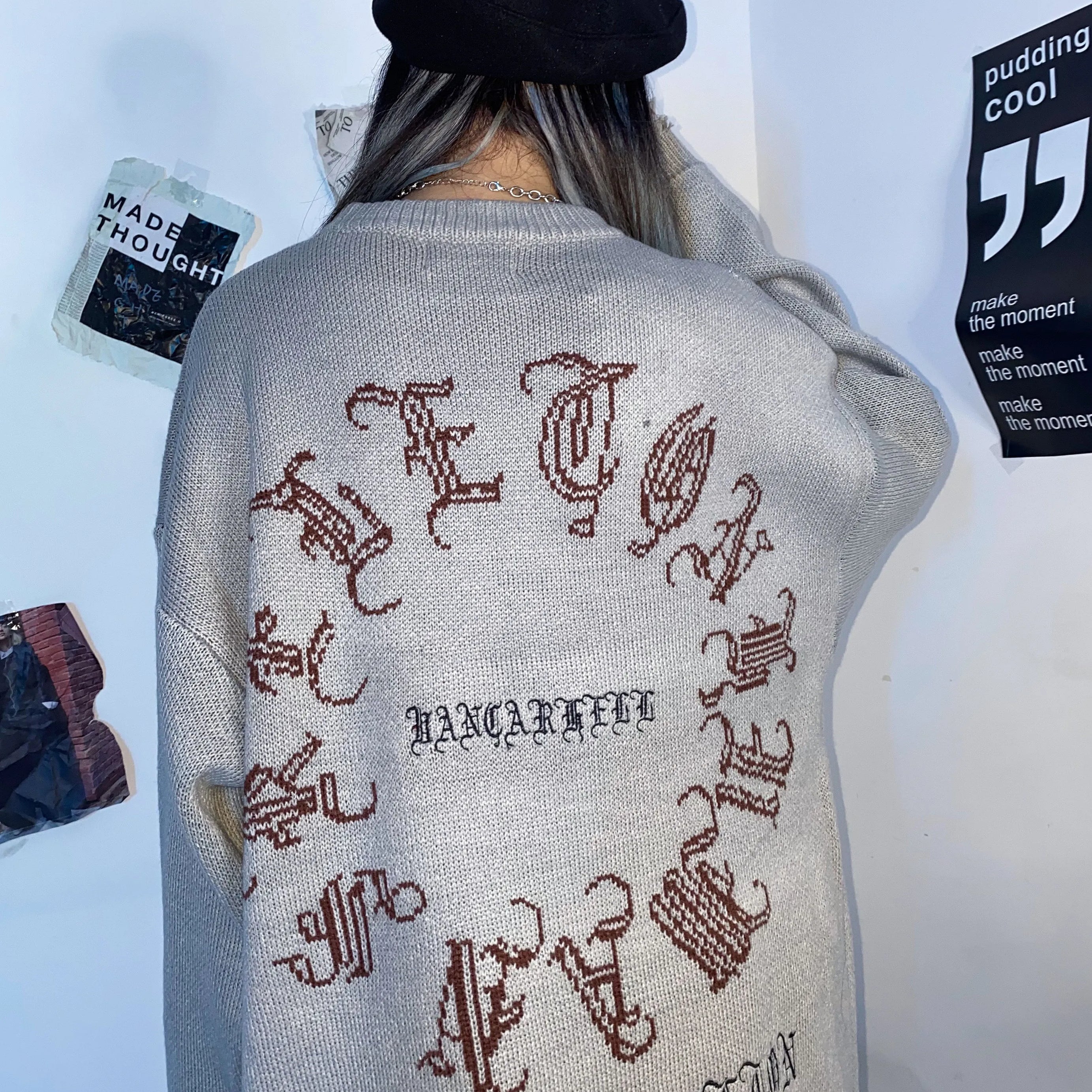Dark Spine Gothic Knit Sweater