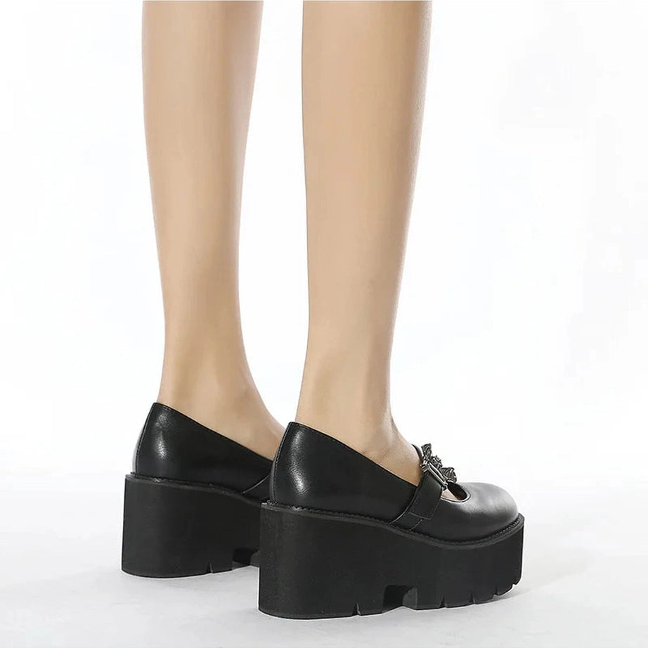 Dark Bat Charm Chunky Shoes