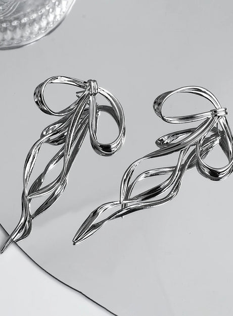 Abstract Flow Ribbon Earrings