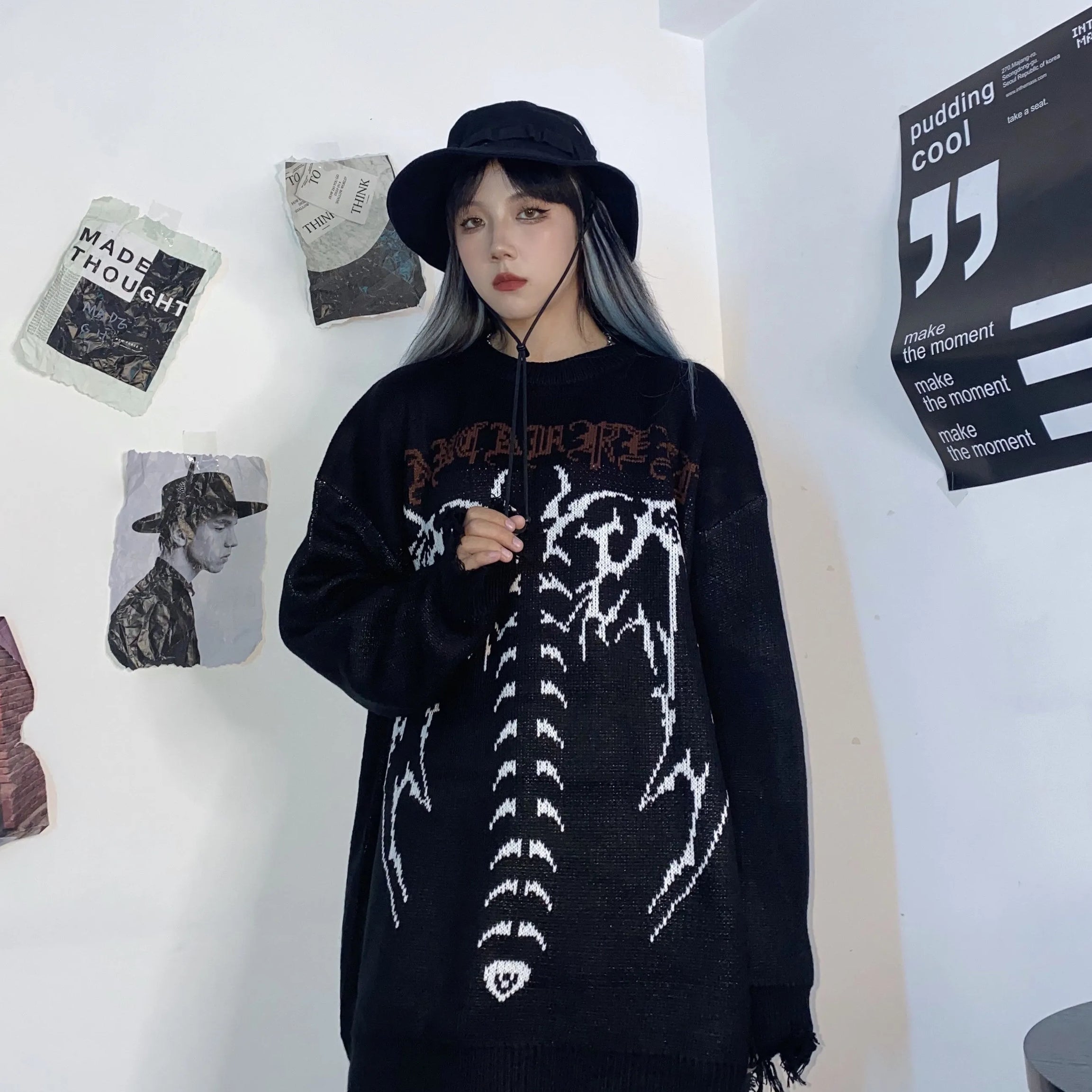 Dark Spine Gothic Knit Sweater