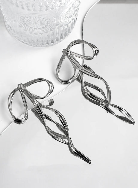 Abstract Flow Ribbon Earrings