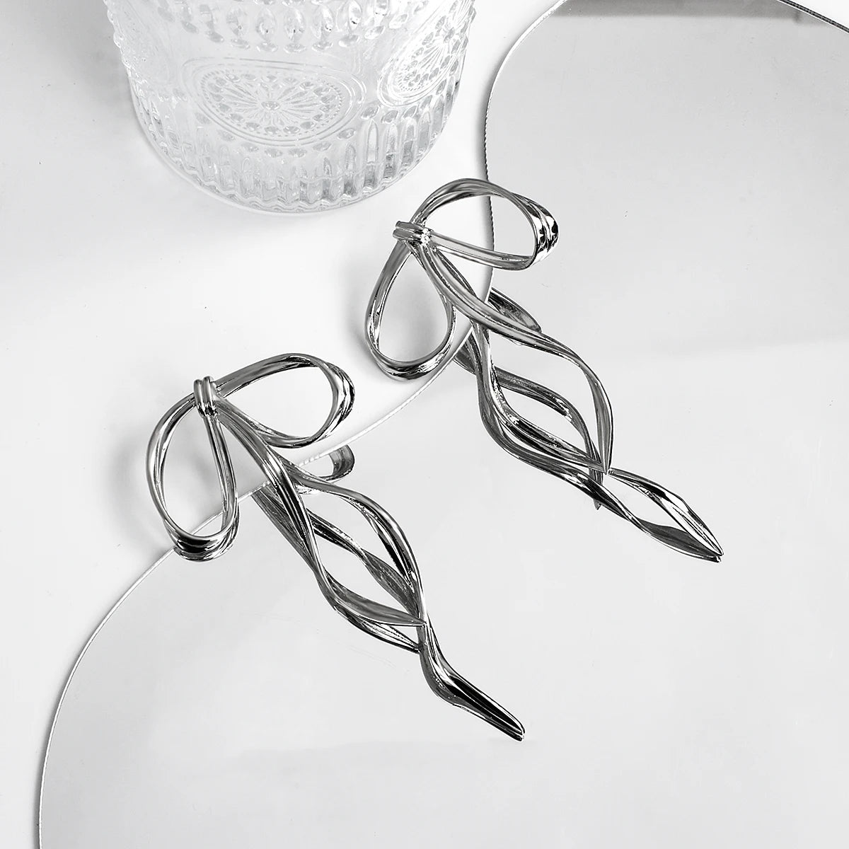 Abstract Flow Ribbon Earrings