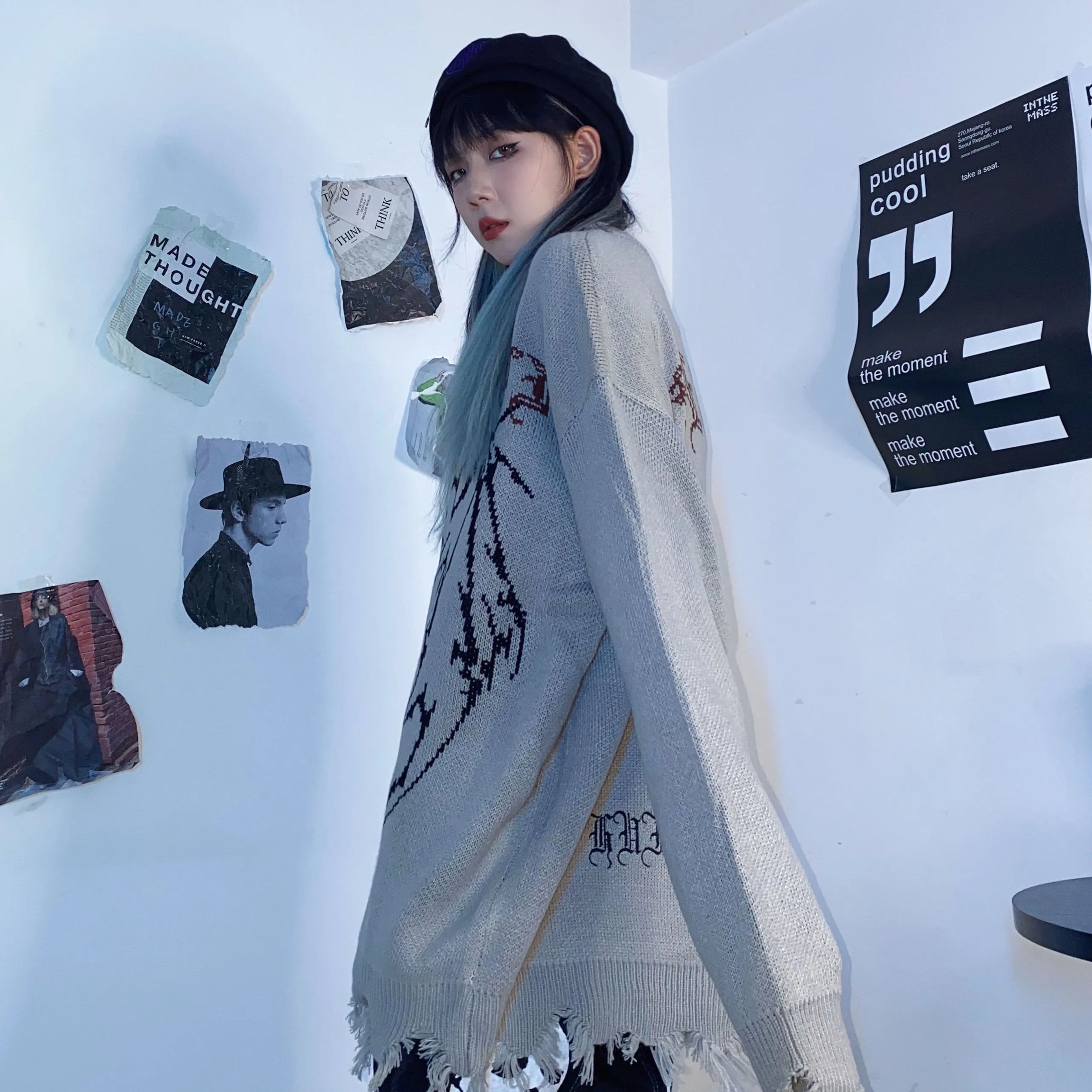 Dark Spine Gothic Knit Sweater