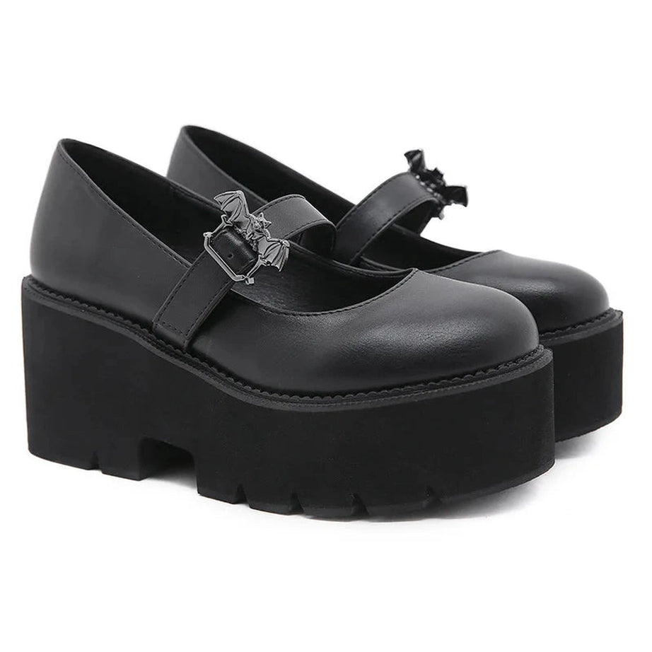 Dark Bat Charm Chunky Shoes