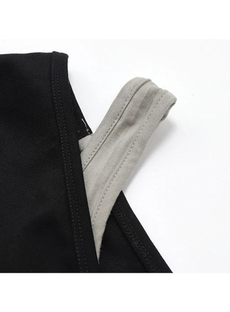 Layered Strap Crop Sweatshirt