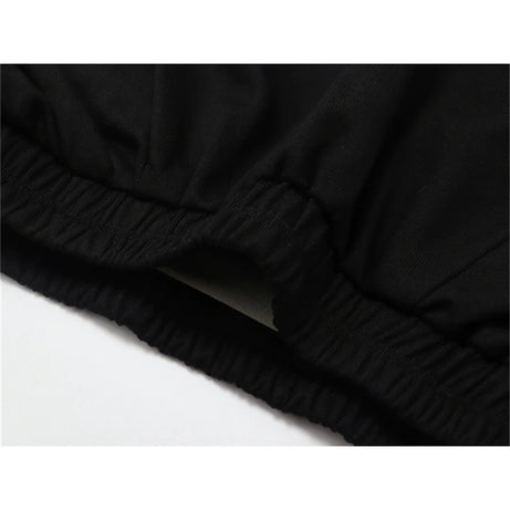 Layered Strap Crop Sweatshirt