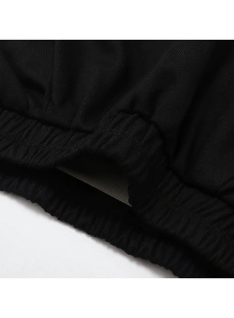 Layered Strap Crop Sweatshirt