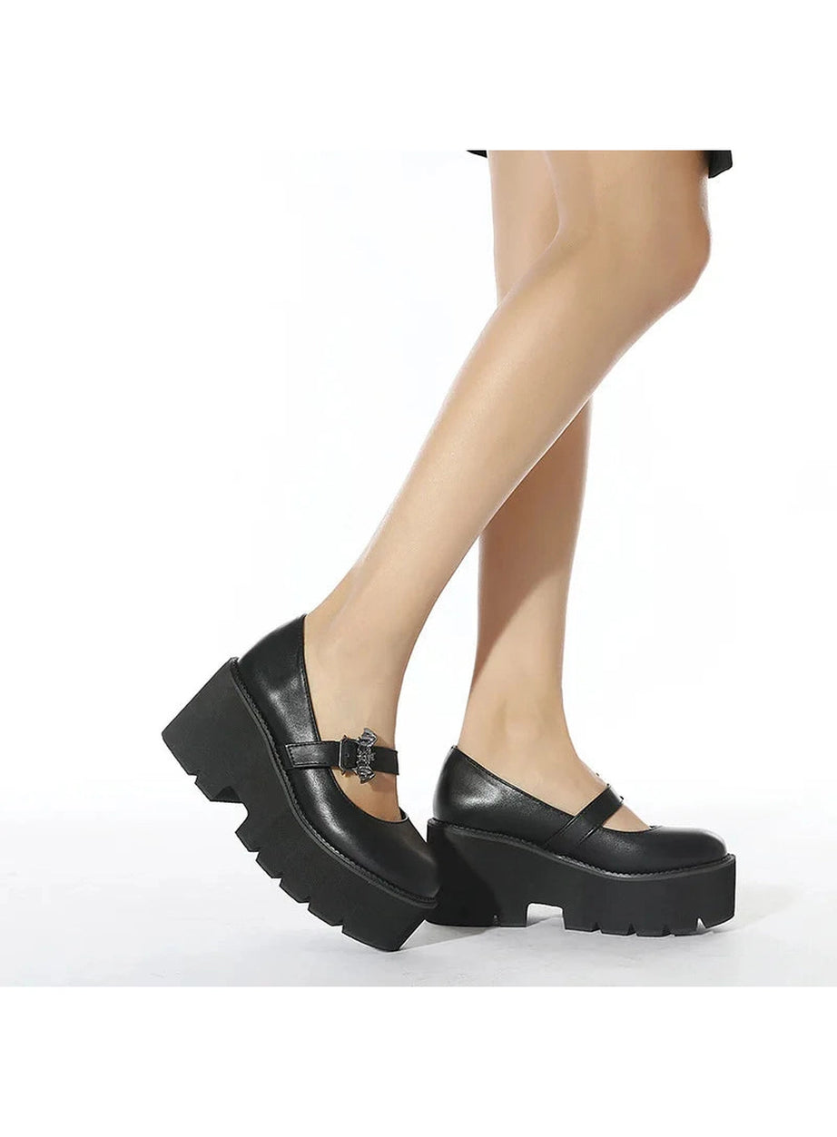 Dark Bat Charm Chunky Shoes