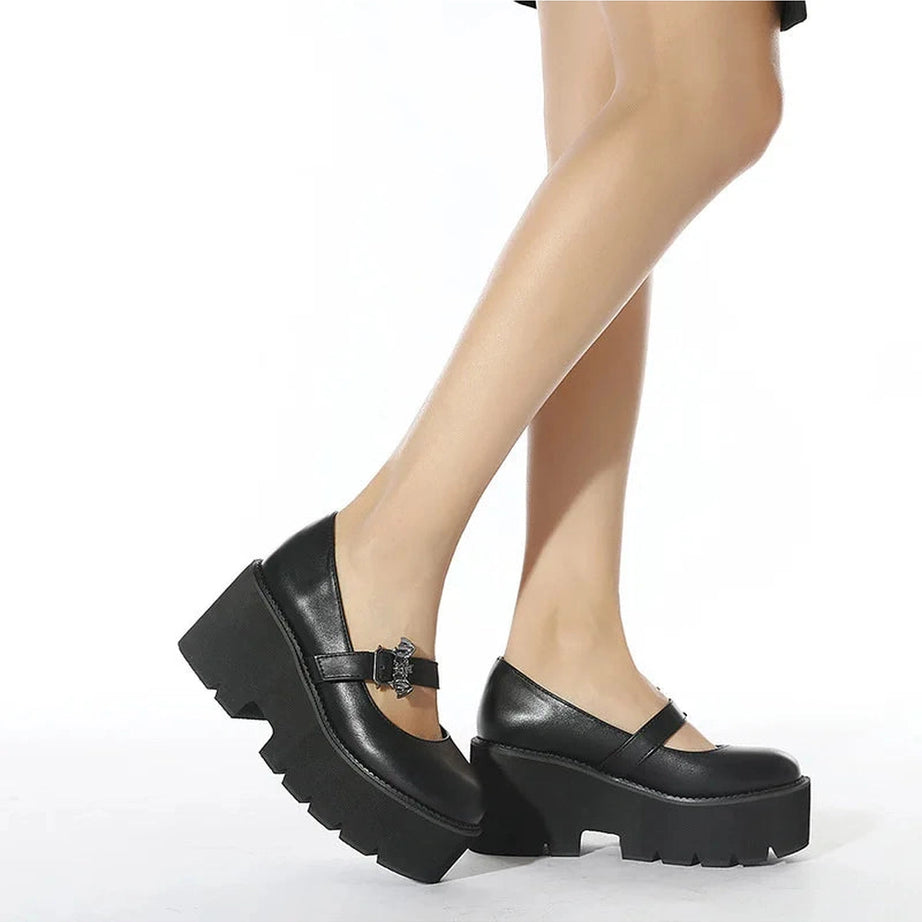 Dark Bat Charm Chunky Shoes