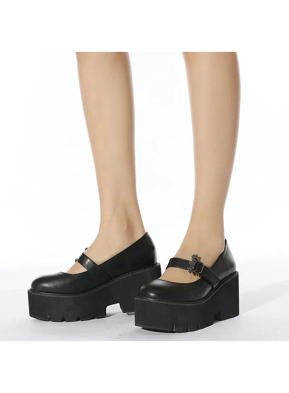 Dark Bat Charm Chunky Shoes