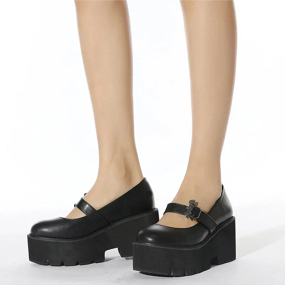 Dark Bat Charm Chunky Shoes