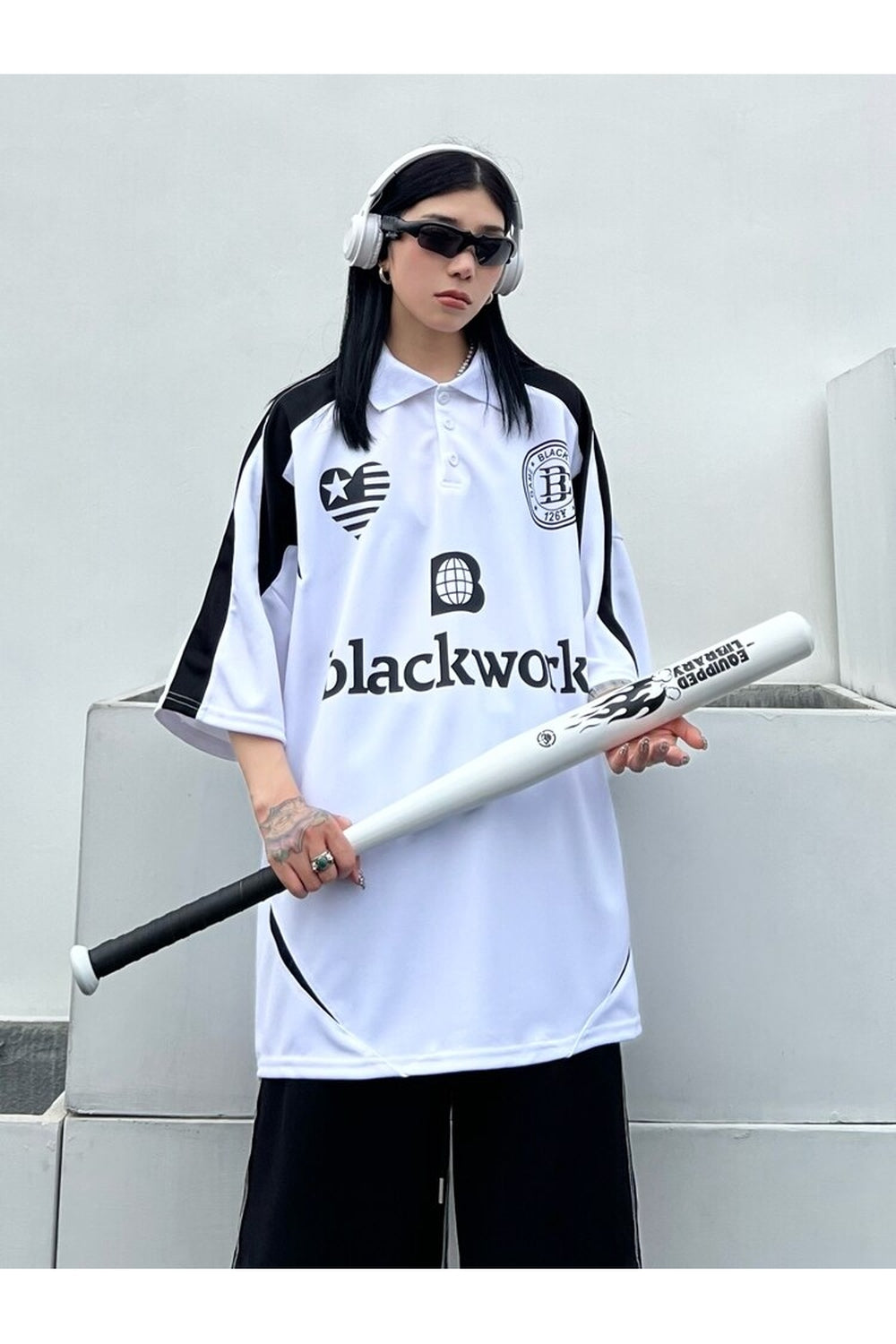 Y2k Baseball Letter Print Retro T-shirt