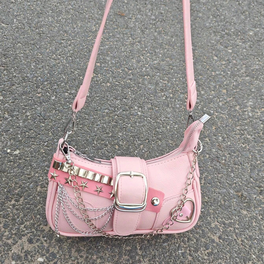 Y2K Star Studded Shoulder Bag