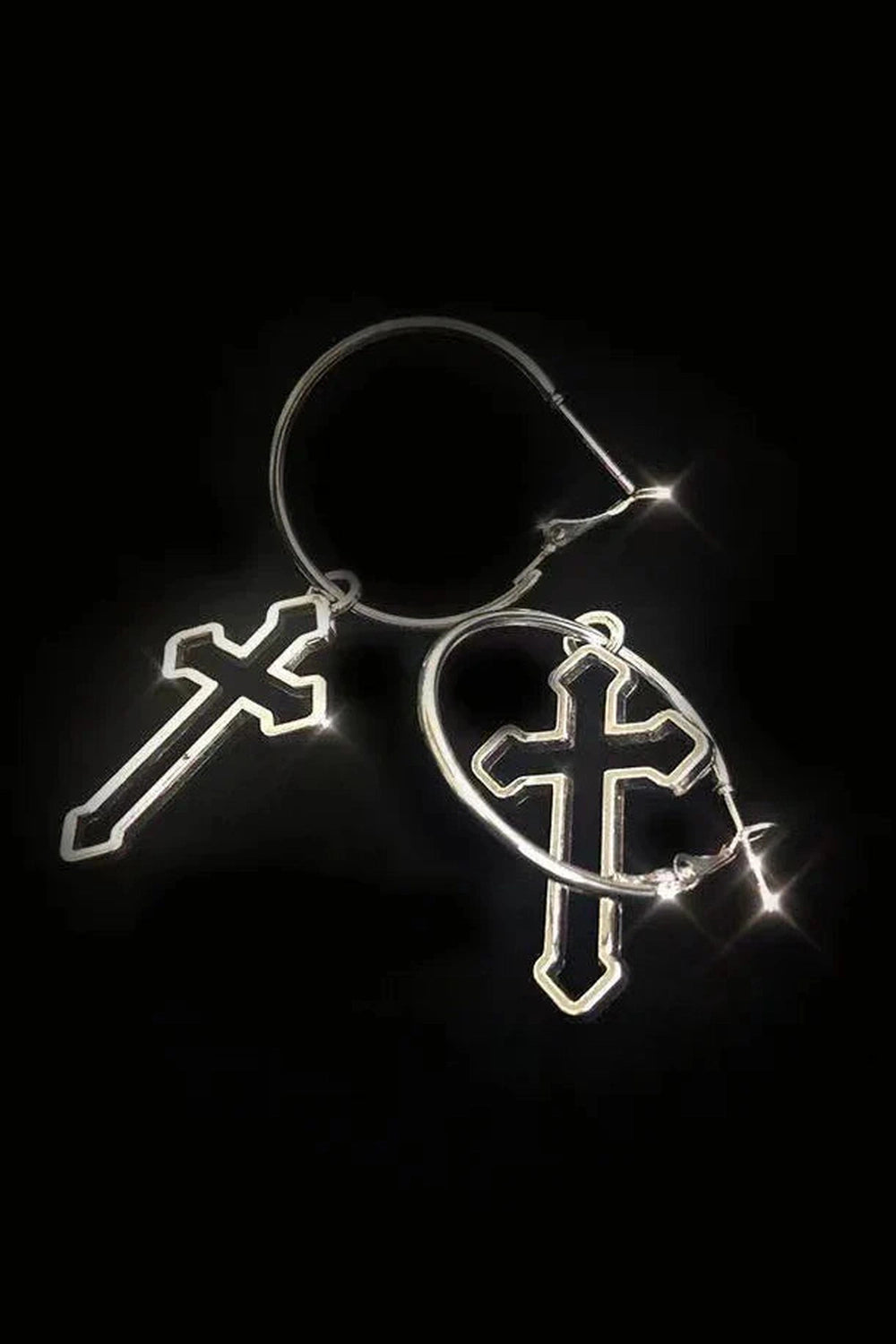 Y2k New Sweet Cool Wind Cross Twist Earrings Women Temperament Metal Chain Creative Geometric Earring Party Jewelry Gift