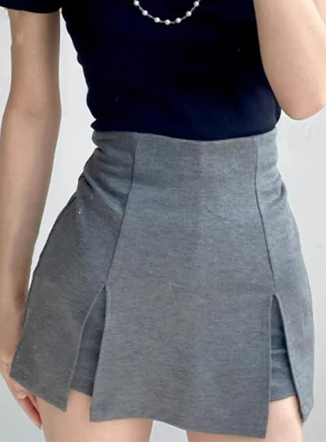 Noir Line Split Skirt
