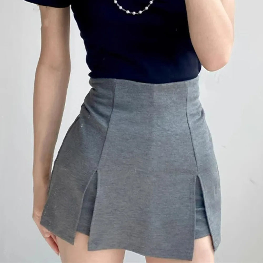 Noir Line Split Skirt