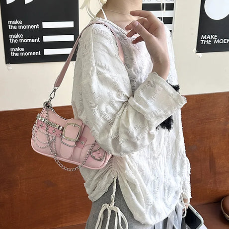 Y2K Star Studded Shoulder Bag