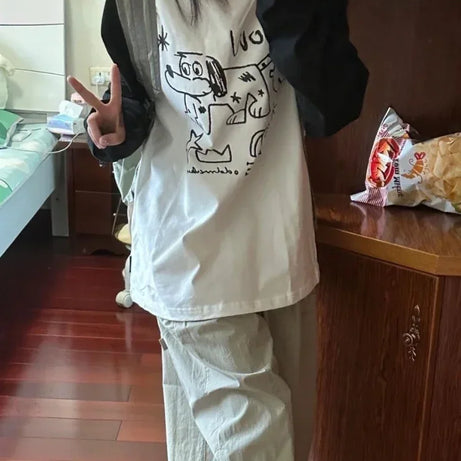 Indie Graffiti Dog Long Sleeve Shirt