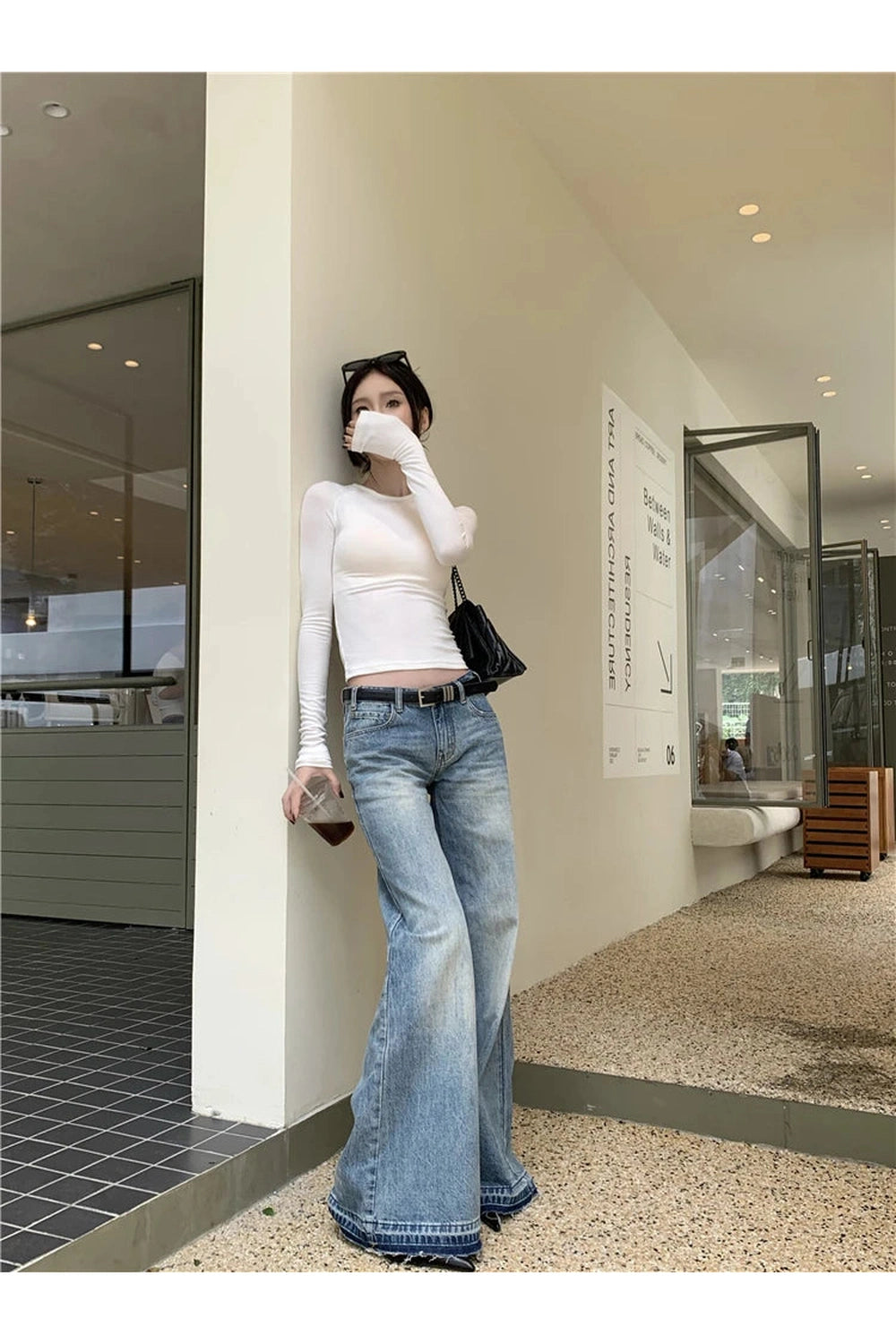 Y2k High-Waisted Wide-Leg Jeans