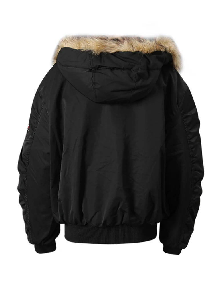 Midnight Prowl Fur Hood Jacket
