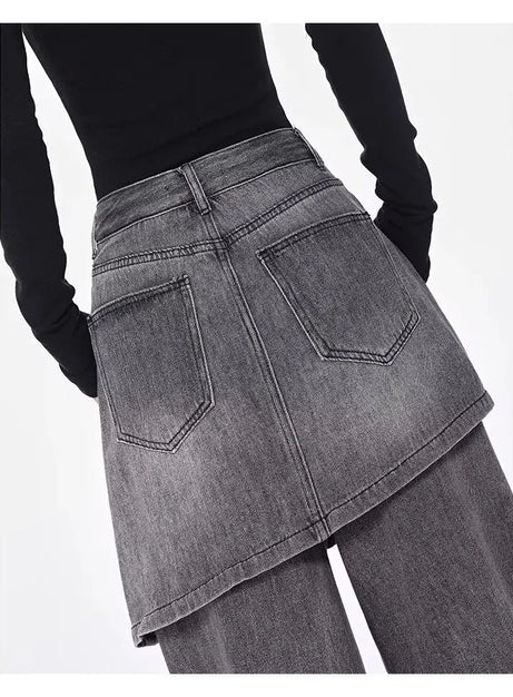 Grunge-Schlagjeans mit Rock