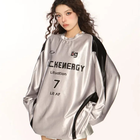 Silver Statement Streetwear Top