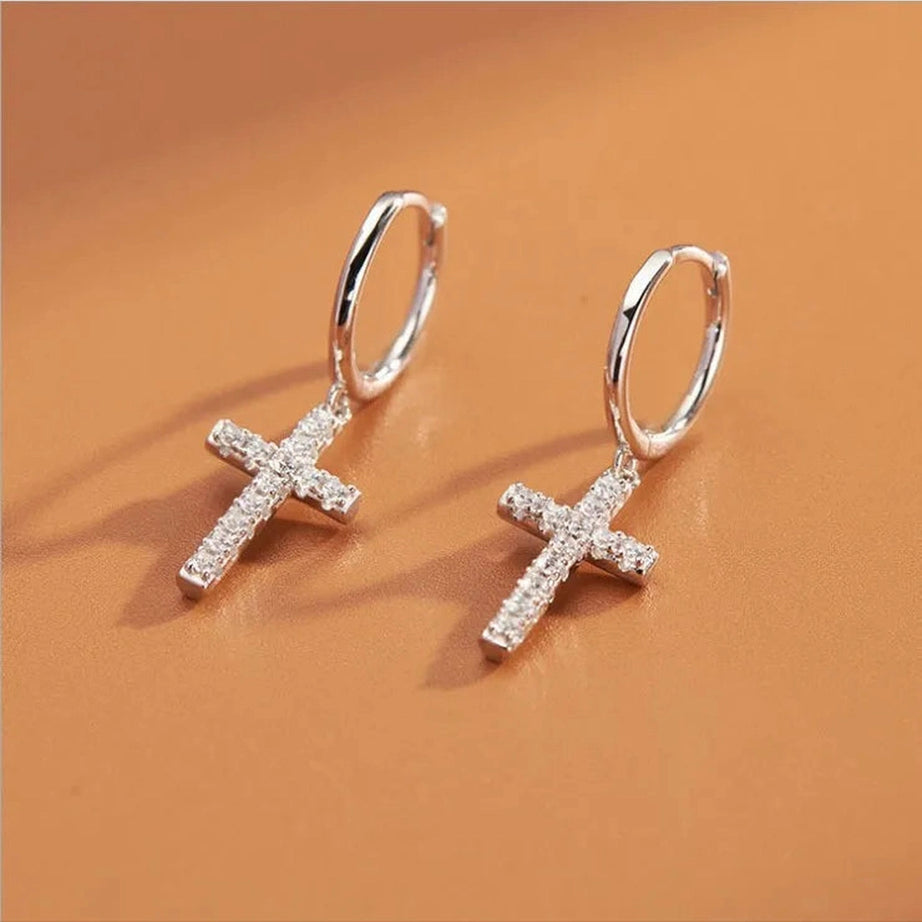 Y2k New Sweet Cool Wind Cross Twist Earrings Women Temperament Metal Chain Creative Geometric Earring Party Jewelry Gift