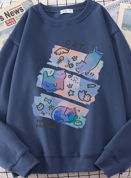 Pastel Meow Mix Sweatshirt