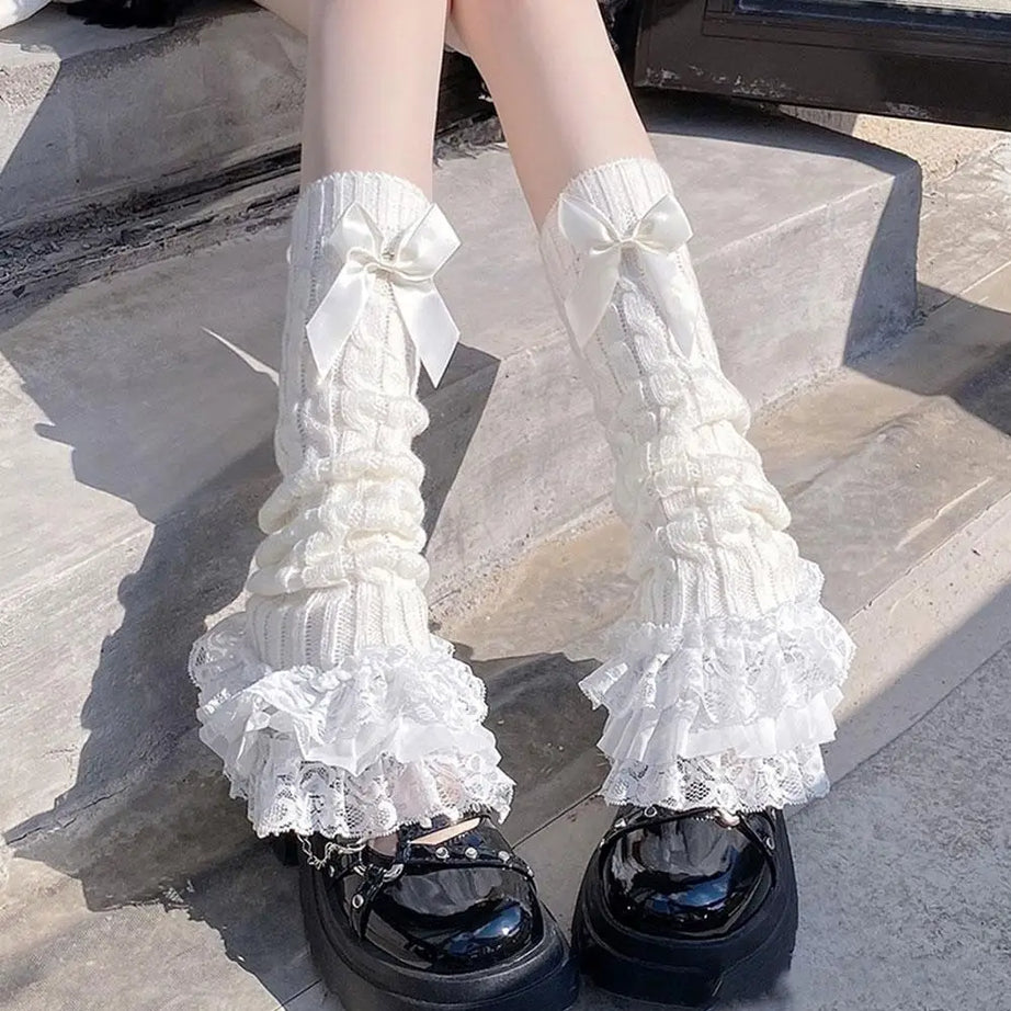 Lace Melody Ruffle Leg Warmers