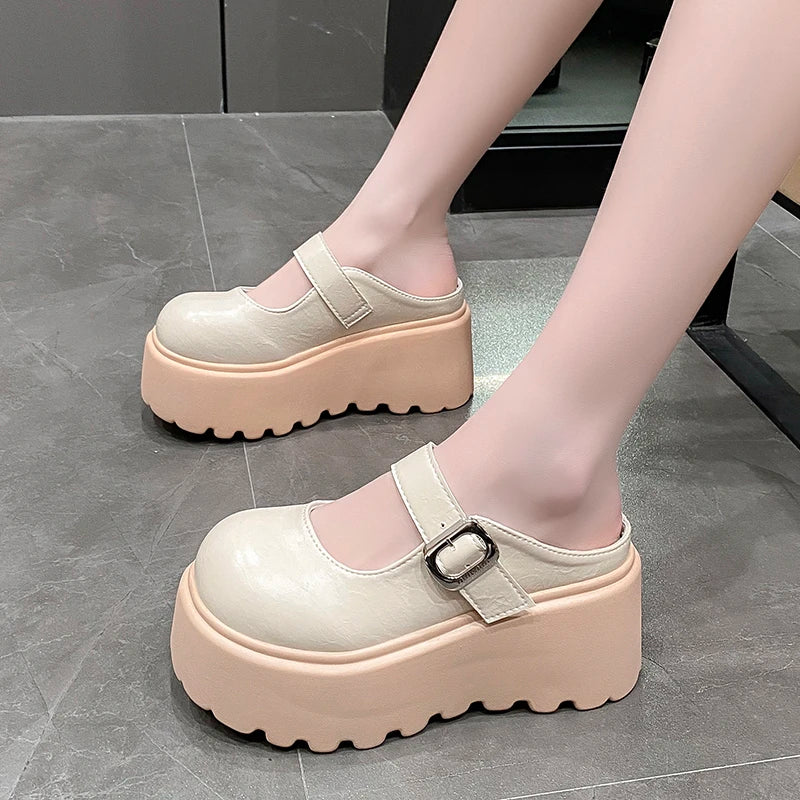Grunge Dolly Platform  Slippers