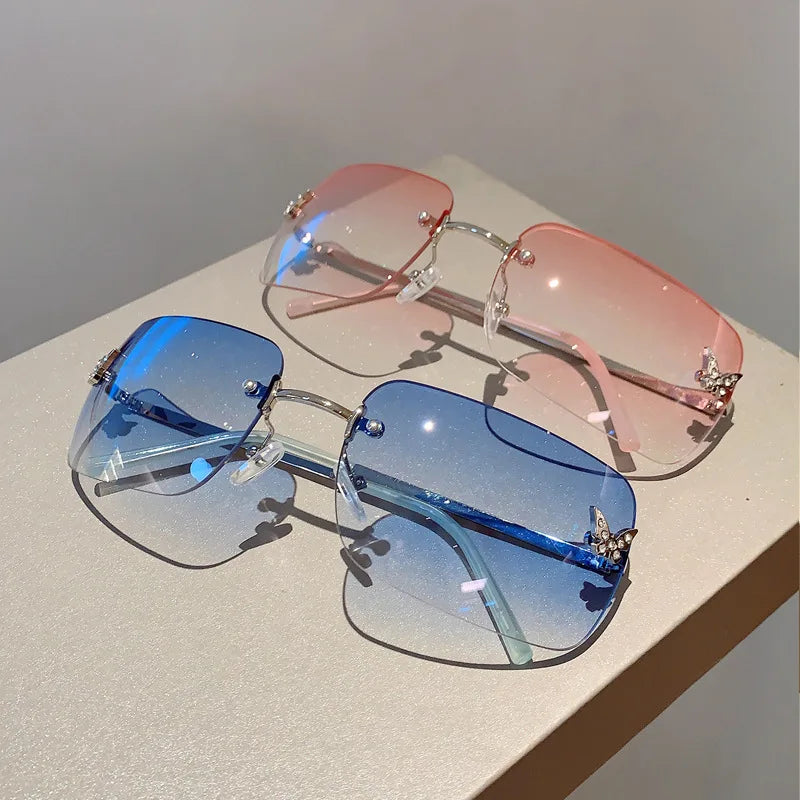 Flutter Glow Rimless Sunglasses