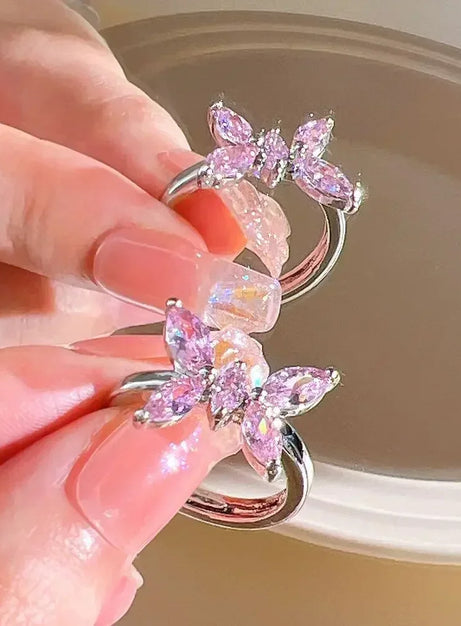 Pink Love Crystal Rings