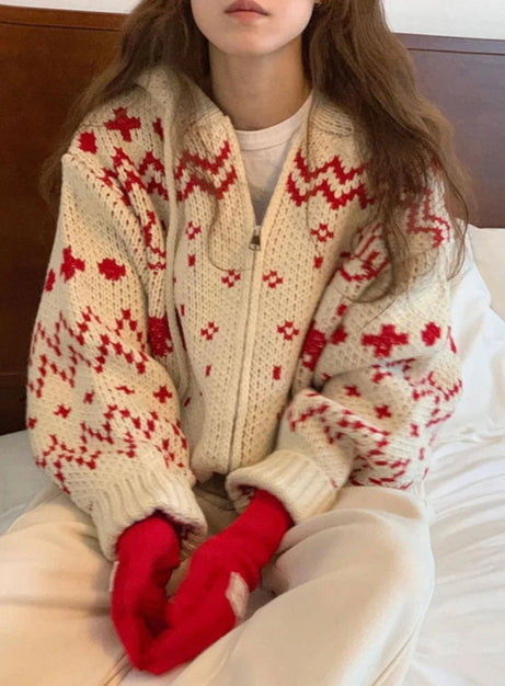 Cozy Nordic Zip Cardigan