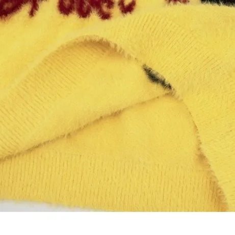 Fuzzy Black Cat Knit Sweater